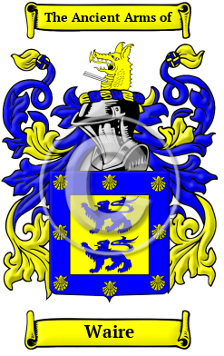 Waire Family Crest Download (JPG) Heritage Series - 600 DPI