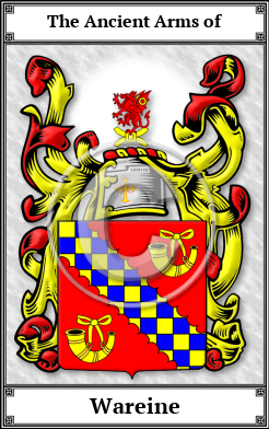 Wareine Family Crest Download (JPG)  Book Plated - 150 DPI