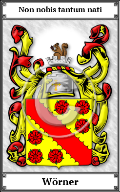 Wörner Family Crest Download (JPG) Book Plated - 600 DPI