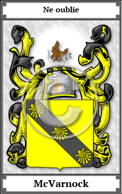 McVarnock Family Crest Download (JPG)  Book Plated - 150 DPI