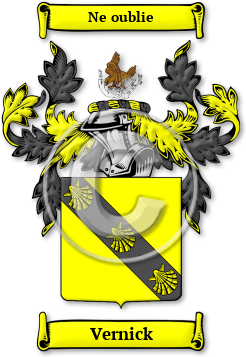 Vernick Family Crest Download (jpg) Legacy Series - 150 DPI