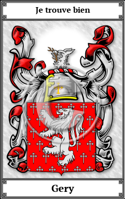 Gery Family Crest Download (JPG)  Book Plated - 150 DPI