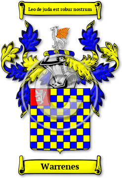Warrenes Family Crest Download (jpg) Legacy Series - 150 DPI
