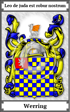 Werring Family Crest Download (JPG)  Book Plated - 150 DPI