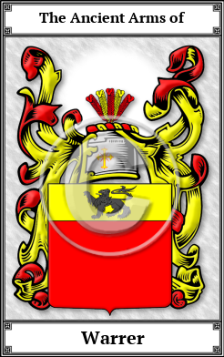 Warrer Family Crest Download (JPG) Book Plated - 600 DPI