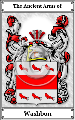 Washbon Family Crest Download (JPG) Book Plated - 600 DPI