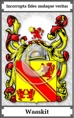 Waaskit Family Crest Download (JPG)  Book Plated - 150 DPI