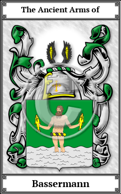 Bassermann Family Crest Download (JPG)  Book Plated - 150 DPI