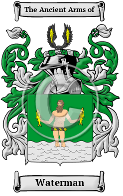 Waterman Family Crest Download (JPG) Heritage Series - 600 DPI