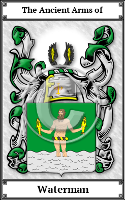 Waterman Family Crest Download (JPG) Book Plated - 300 DPI