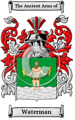 Waterman Family Crest Download (JPG) Heritage Series - 600 DPI