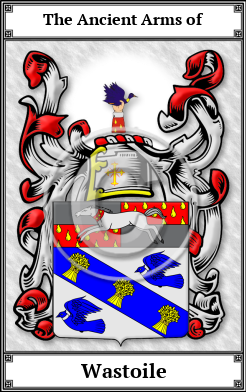 Wastoile Family Crest Download (JPG)  Book Plated - 150 DPI