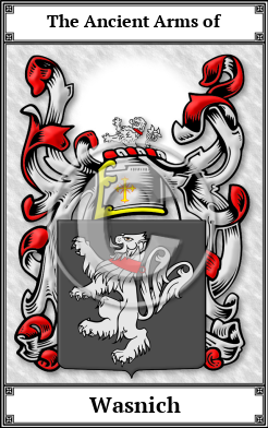 Wasnich Family Crest Download (JPG)  Book Plated - 150 DPI