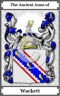 Wackett Family Crest Download (JPG)  Book Plated - 150 DPI