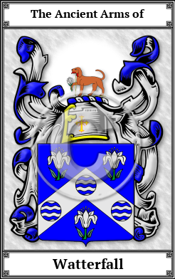 Watterfall Family Crest Download (JPG)  Book Plated - 150 DPI