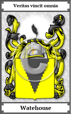 Watehouse Family Crest Download (JPG)  Book Plated - 150 DPI