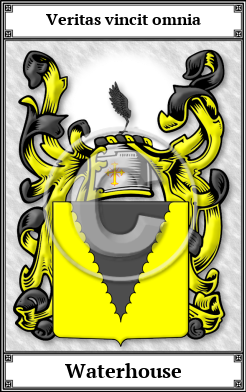 Waterhouse Family Crest Download (JPG)  Book Plated - 150 DPI