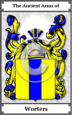 Worters Family Crest Download (JPG) Book Plated - 600 DPI
