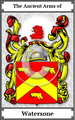 Watersone Family Crest Download (JPG)  Book Plated - 150 DPI