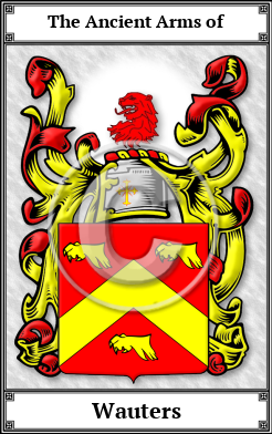 Wauters Family Crest Download (JPG)  Book Plated - 150 DPI