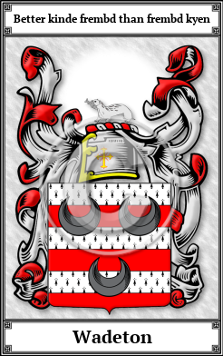 Wadeton Family Crest Download (JPG)  Book Plated - 150 DPI