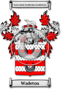 Wadeton Family Crest Download (jpg) Legacy Series - 150 DPI
