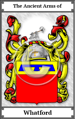 Whatford Family Crest Download (JPG)  Book Plated - 150 DPI