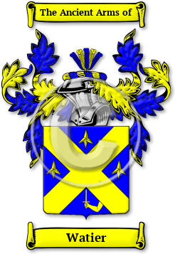 Watier Family Crest Download (jpg) Legacy Series - 150 DPI