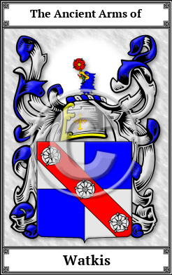 Watkis Family Crest Download (JPG)  Book Plated - 150 DPI