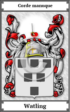 Watling Family Crest Download (JPG)  Book Plated - 150 DPI