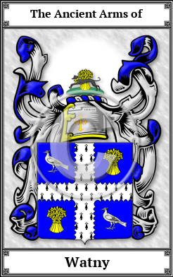 Watny Family Crest Download (JPG)  Book Plated - 150 DPI