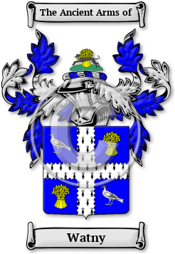 Watny Family Crest Download (jpg) Legacy Series - 150 DPI