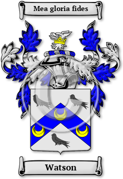 Watson Family Crest Download (jpg) Legacy Series - 150 DPI