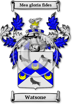 Watsone Family Crest Download (jpg) Legacy Series - 150 DPI