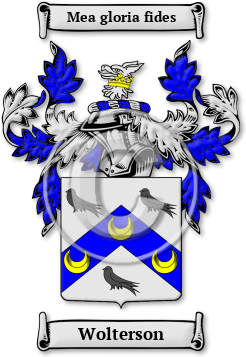 Wolterson Family Crest Download (jpg) Legacy Series - 150 DPI