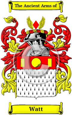 Watt Family Crest Download (JPG) Heritage Series - 600 DPI
