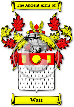 Watt Family Crest Download (jpg) Legacy Series - 150 DPI