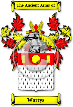 Wattys Family Crest Download (jpg) Legacy Series - 150 DPI