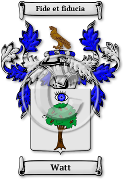 Watt Family Crest Download (jpg) Legacy Series - 150 DPI