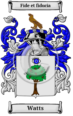 Watts Family Crest Download (JPG) Heritage Series - 600 DPI
