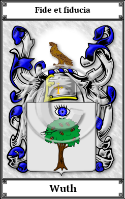 Wuth Family Crest Download (JPG)  Book Plated - 150 DPI