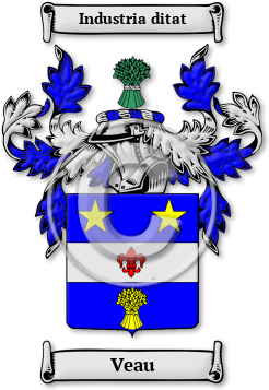 Veau Family Crest Download (jpg) Legacy Series - 150 DPI
