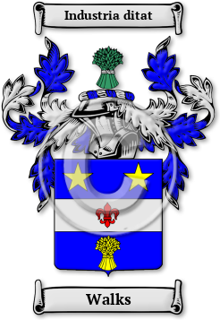 Walks Family Crest Download (jpg) Legacy Series - 150 DPI