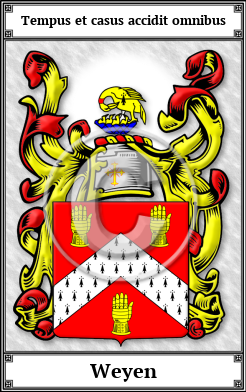 Weyen Family Crest Download (JPG)  Book Plated - 150 DPI