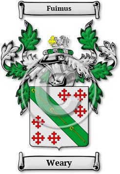 Weary Family Crest Download (jpg) Legacy Series - 150 DPI