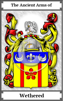 Wethered Family Crest Download (JPG)  Book Plated - 150 DPI