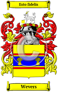 Wevers Family Crest/Coat of Arms