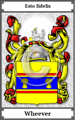 Wheever Family Crest Download (JPG) Book Plated - 600 DPI