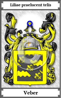 Veber Family Crest Download (JPG)  Book Plated - 150 DPI