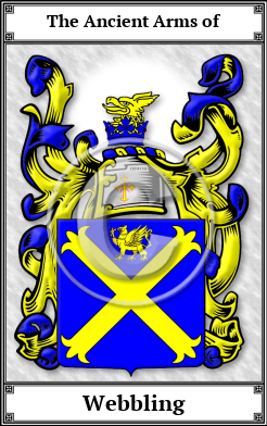 Webbling Family Crest Download (JPG) Book Plated - 600 DPI